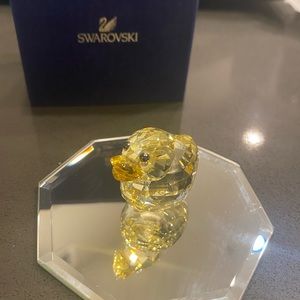 Yellow Duck Swarovski Crystal Figurine